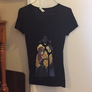 Day of the dead v neck tshirt NWOT Small Halloween